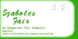 szabolcs faix business card